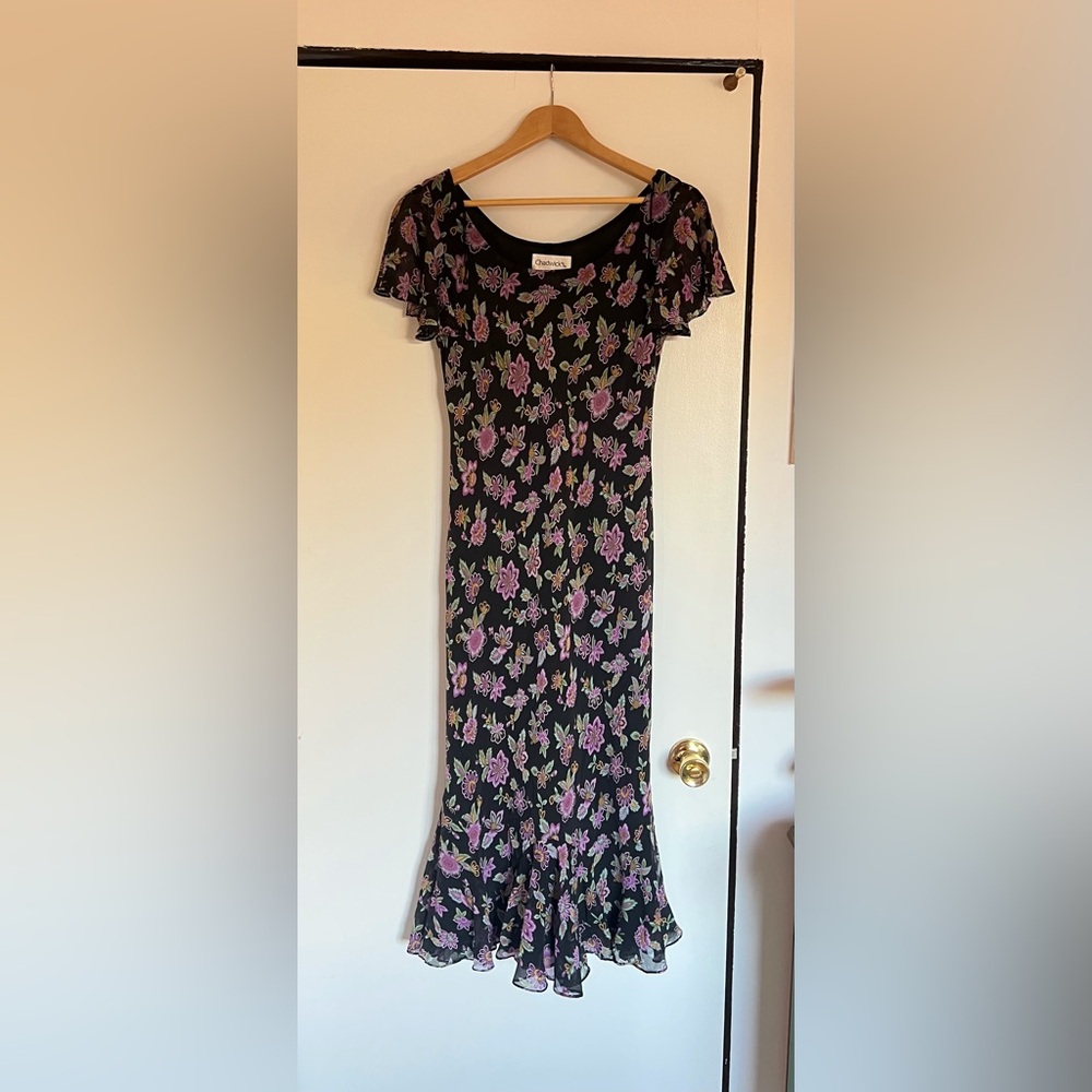 Chadwicks Pink Ruffled Tiered Maxi Dress